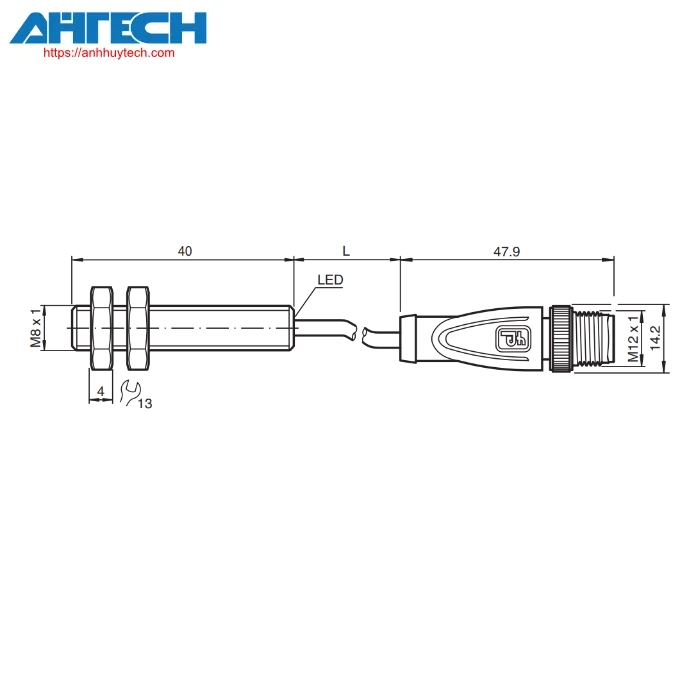 Cảm biến cảm ứng Pepperl+Fuchs nbb15-8gm40-z0-300mm-v1
