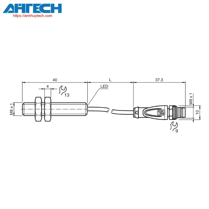 Cảm biến cảm ứng Pepperl+Fuchs nbb15-8gm40-z3-150mm-v3