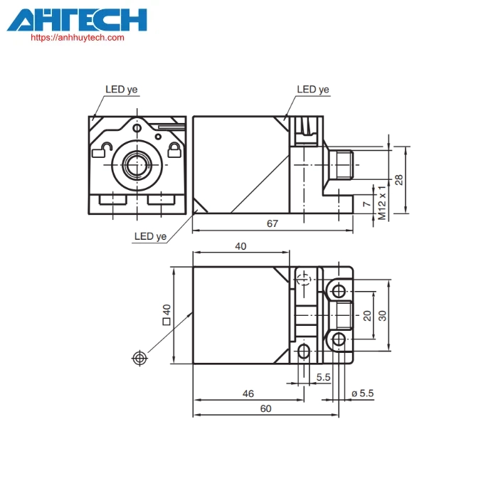 Inductive Sensor Pepperl+Fuchs nbb20-l2-z4-v1