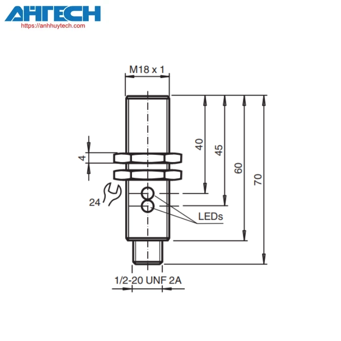 Inductive Sensor Pepperl+Fuchs nbb8-18gm60-uo-v12