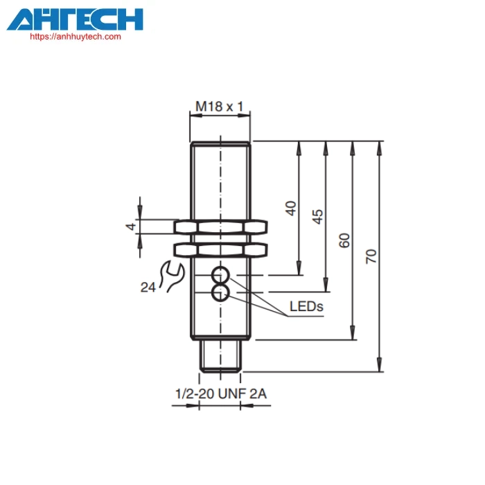 Inductive Sensor Pepperl+Fuchs nbb8-18gm60-us-v12