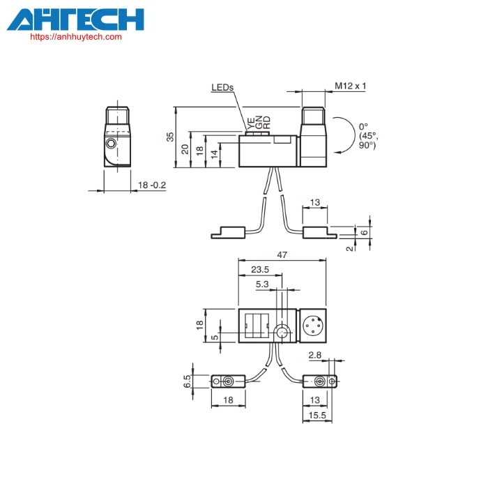 Inductive Sensor Pepperl+Fuchs nbn2-f581-80s3-e8-v1