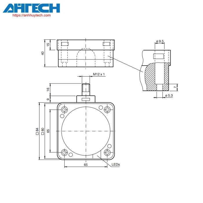 Cảm biến cảm ứng Pepperl+Fuchs ncb50-fp-e2-c-p1-v1