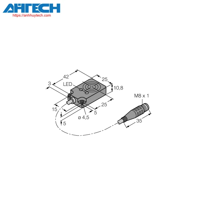 Cảm biến điện dung Turck bc8-q10-rn6x2-085-v1131-s90