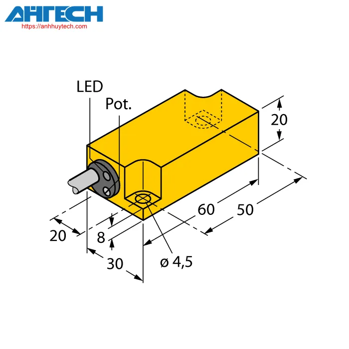 Cảm biến điện dung Turck bcf10-q20l60-rp4x