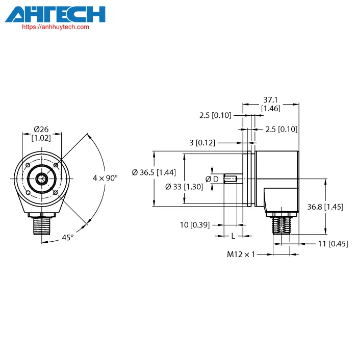 Bộ mã hóa Turck rei-04qa0s-4a1024-h1181
