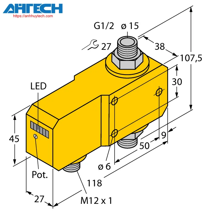 Cảm biến lưu lượng Turck fci-d15a4p-arx-h1140