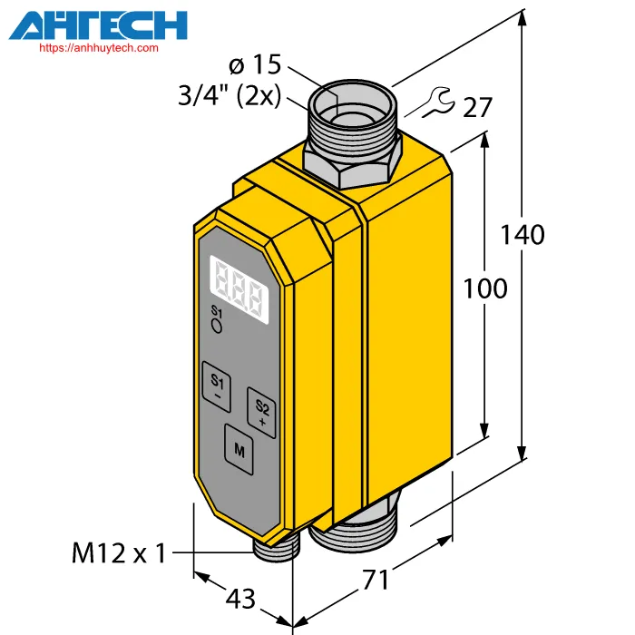 Cảm biến lưu lượng Turck fcmi-3-4d12dya4p-liup8x-h1141