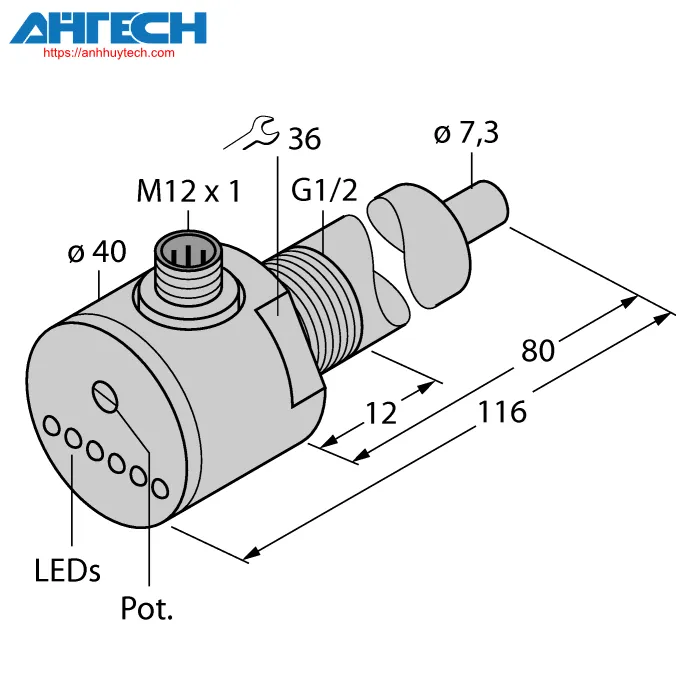 Cảm biến lưu lượng Turck fcs-g1-2a4-ap8x-h1141-l080