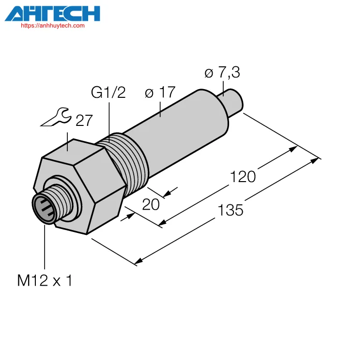 Cảm biến lưu lượng Turck fcs-g1-2a4-na-h1141-l120