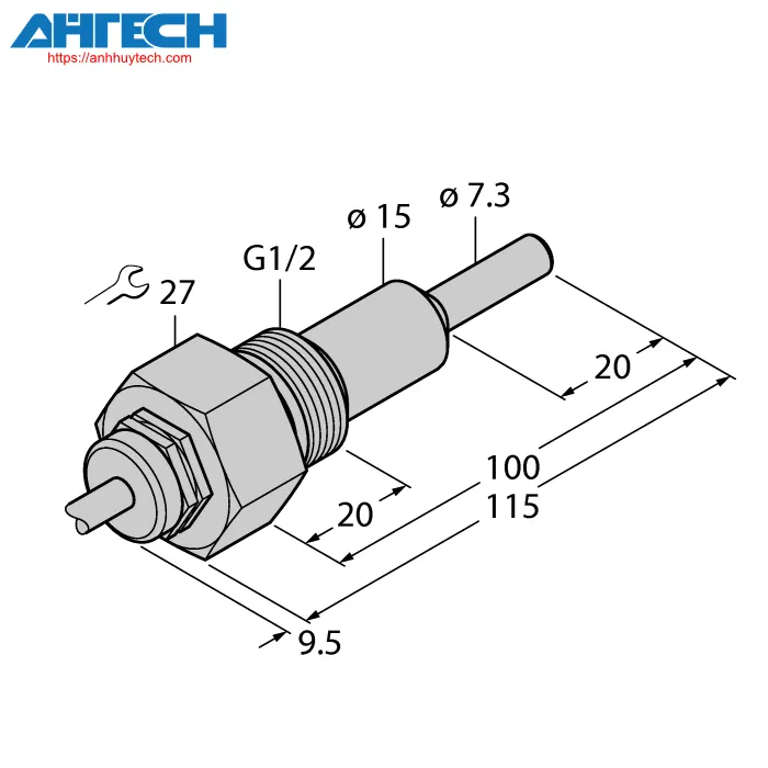 Cảm biến lưu lượng Turck fcs-g1-2a4-naex-al100
