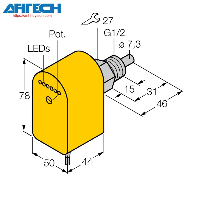 Cảm biến lưu lượng Turck fcs-g1-2a4p-vrx-230vac