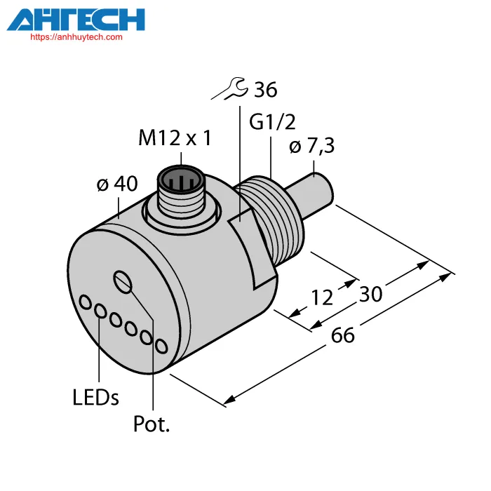 Cảm biến lưu lượng Turck fcs-g1-2dy-ap8x-h1141
