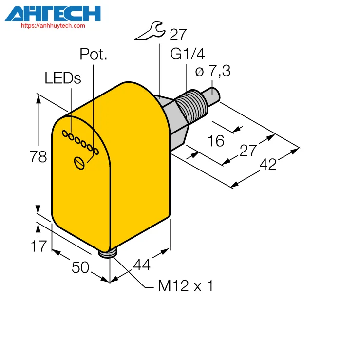 Cảm biến lưu lượng Turck fcs-g1-4a4p-ap8x-h1141