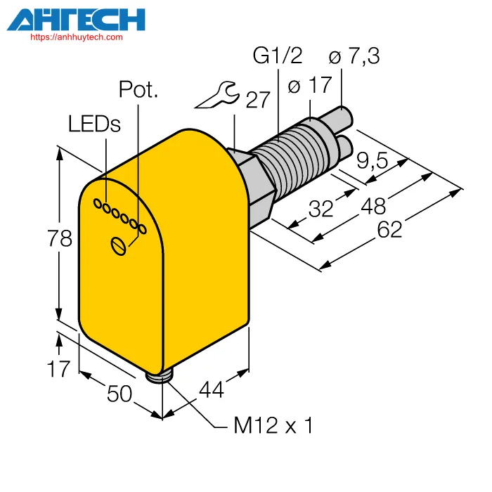 Cảm biến lưu lượng Turck fcs-gl1-2a2p-lix-h1141-a