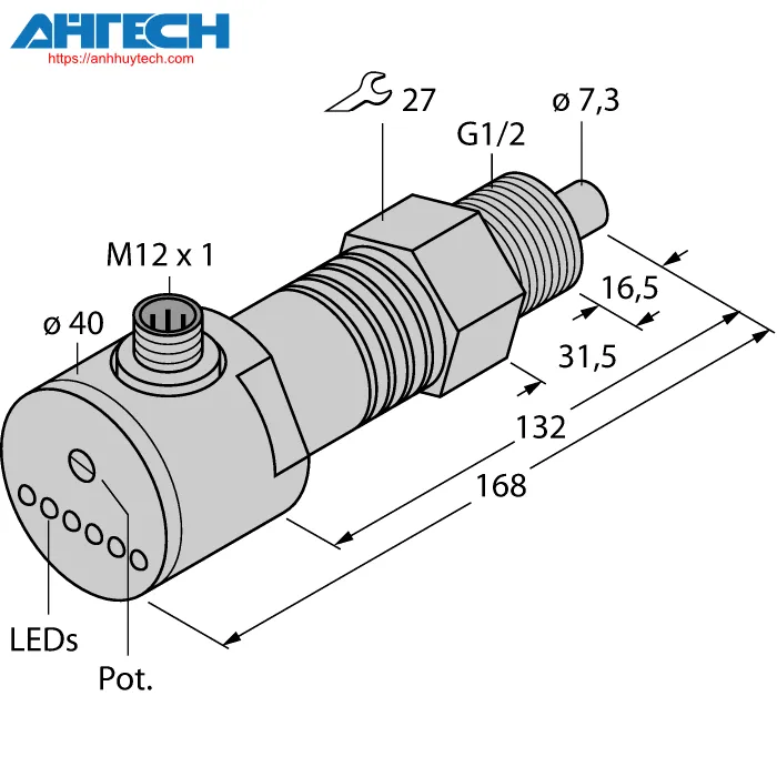 Cảm biến lưu lượng Turck fcs-gl1-2a4-ap8x-h1141-d090