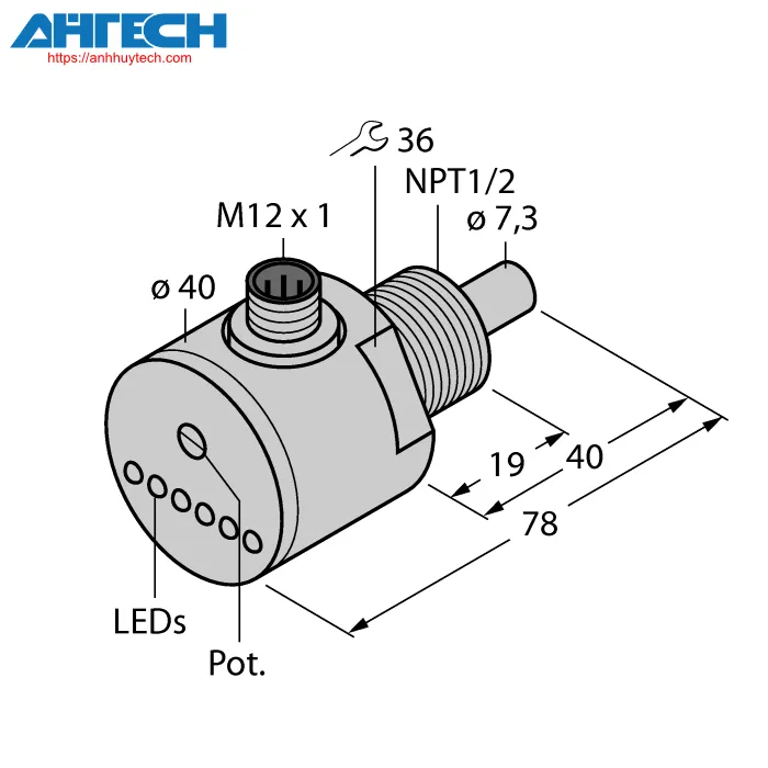 Cảm biến lưu lượng Turck fcs-n1-2a4-ap8x-h1141