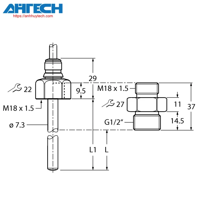 Cảm biến lưu lượng Turck fp100-300l-30-na-2m