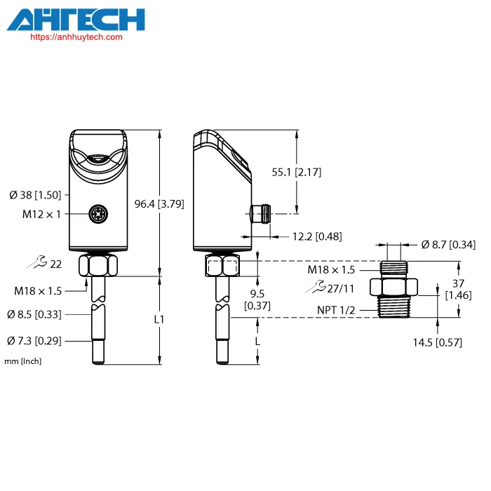 Cảm biến lưu lượng Turck fs101-300l-63-2upn8-h1141