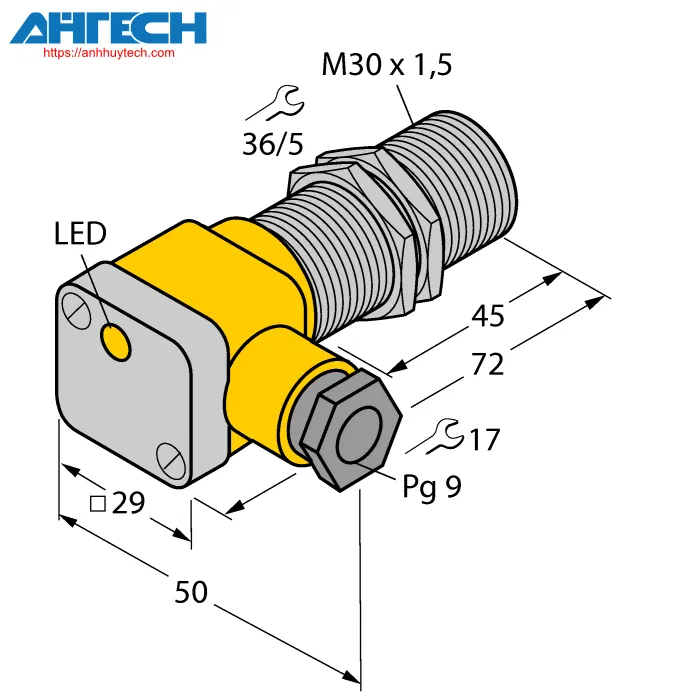 Cảm biến cảm ứng Turck bi10-g30sk-y1x