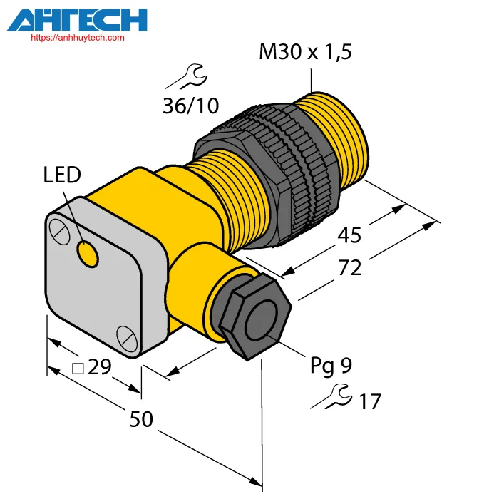 Cảm biến cảm ứng Turck bi10-p30sk-y1x