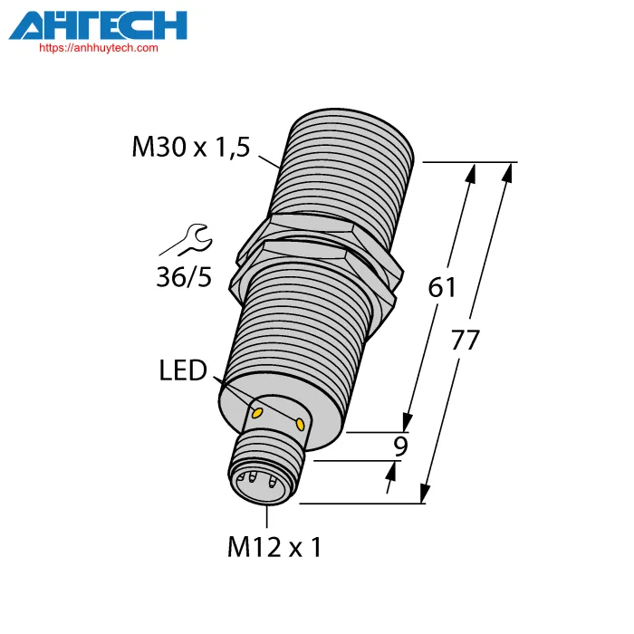 Inductive Sensor Turck bi10nf-em30he-ap6x2-h1141