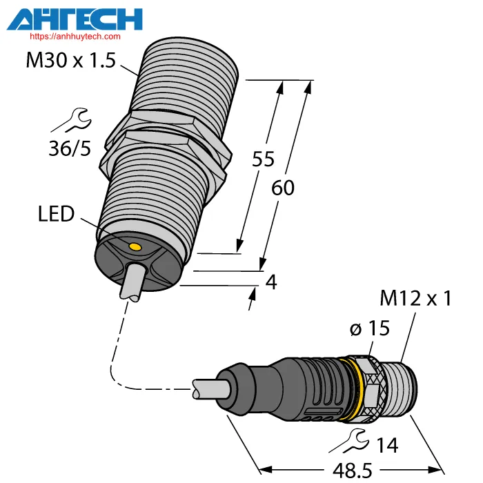 Inductive Sensor Turck bi12-m30-ad6x-03-rs423
