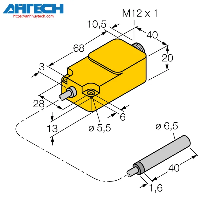 Cảm biến cảm ứng Turck bi15-eh65-02-q20-2lu-h1141-s950