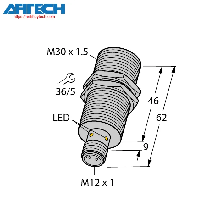 Cảm biến cảm ứng Turck bi15-em30-ap45xld-h1141