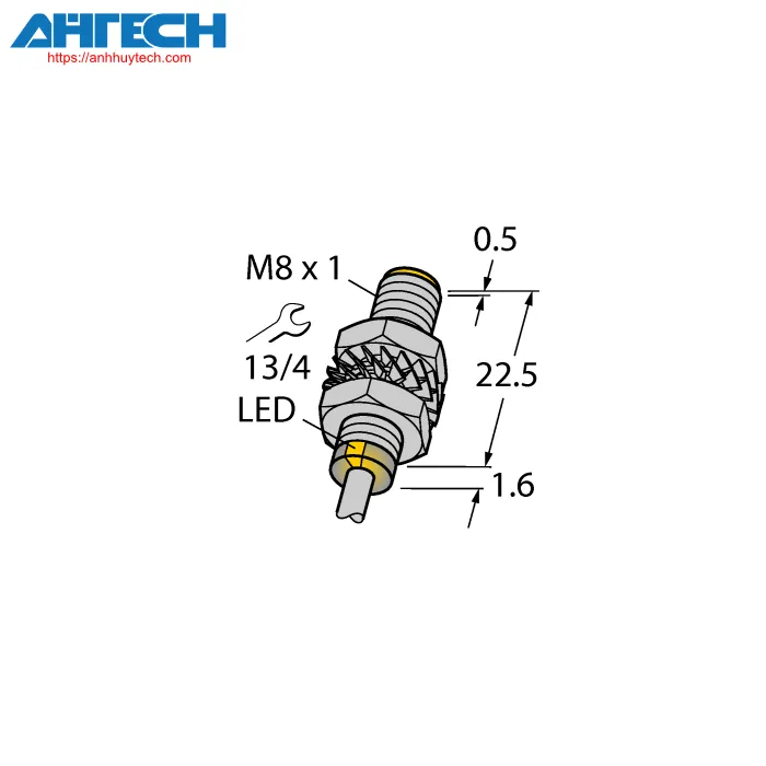 Inductive Sensor Turck bi2-m08k-vp6x-7m
