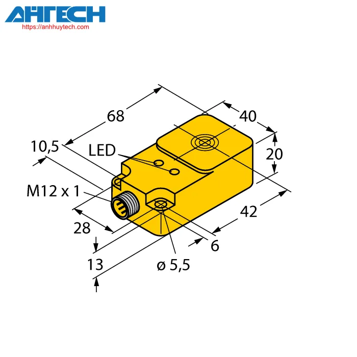 Inductive Sensor Turck bi20-q20-ap45x2ld-h1141