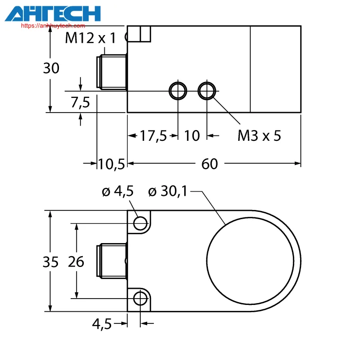 Cảm biến cảm ứng Turck bi30r-w30-dan6x-h1141