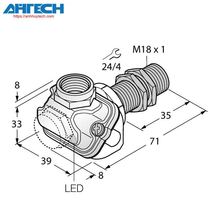 Cảm biến cảm ứng Turck bi5-em18wdtc-y1x