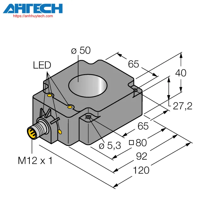 Inductive Sensor Turck bi50r-q80-ap6x2-h1141