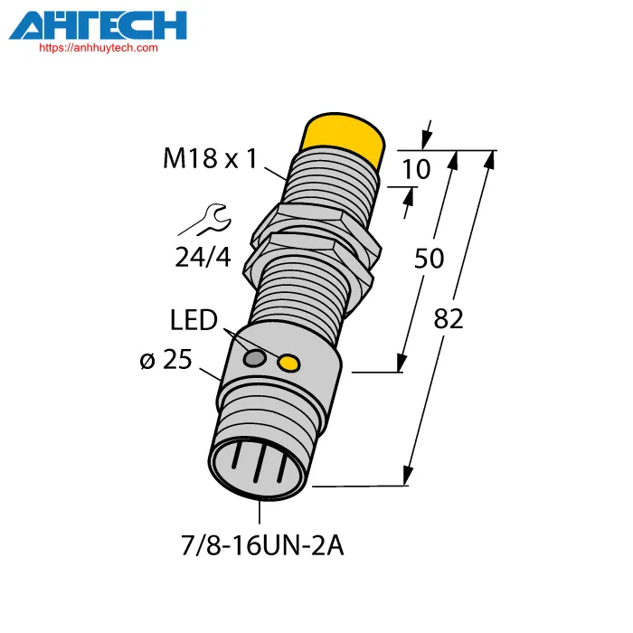 Inductive Sensor Turck ni12u-g18-adz30x2-b1331