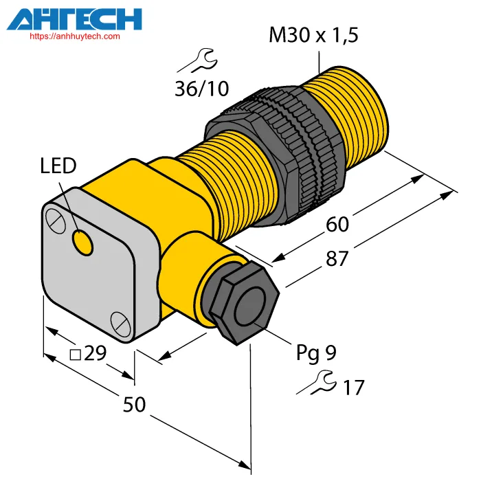 Inductive Sensor Turck ni15-p30sk-ap6x