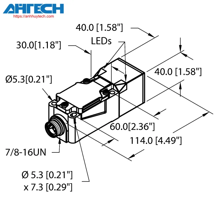 Inductive Sensor Turck ni20-cp40-fz3x2-b1131