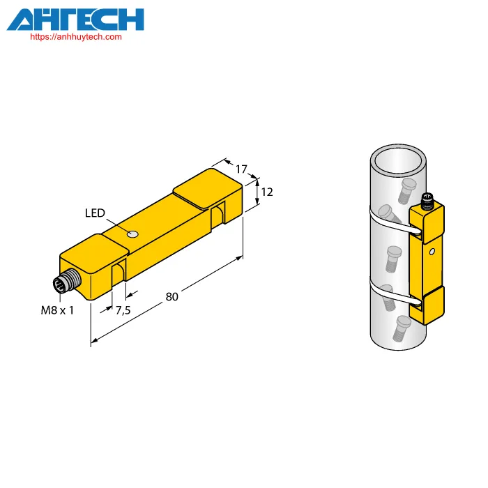 Inductive Sensor Turck ni20u-ts12-an6x2-v1131