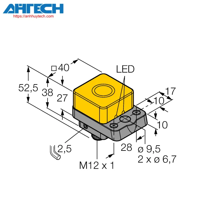 Inductive Sensor Turck ni22u-q40-ap6x2-h1141