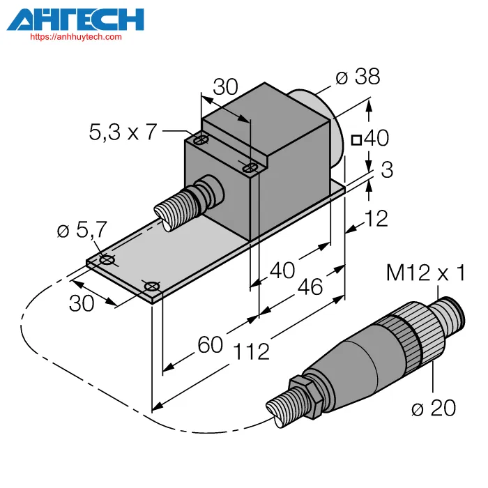 Cảm biến cảm ứng Turck ni25-cqp40-s1102-5m