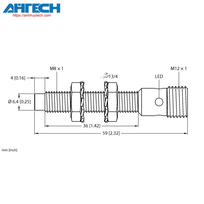 Inductive Sensor Turck ni3-eg08-an6x-h1341