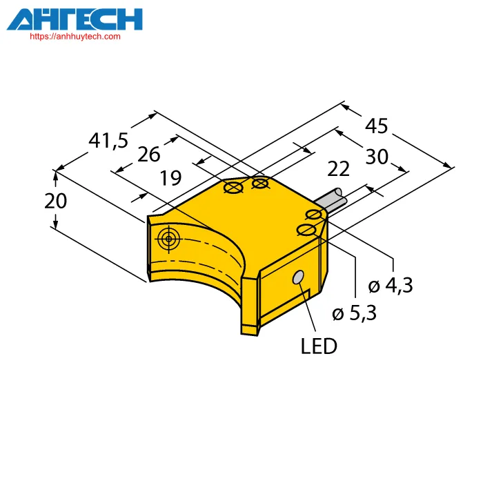 Inductive Sensor Turck ni4-ds20-2y1x2