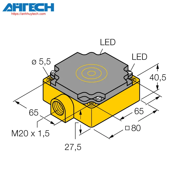 Inductive Sensor Turck ni40-cp80-vp4x2