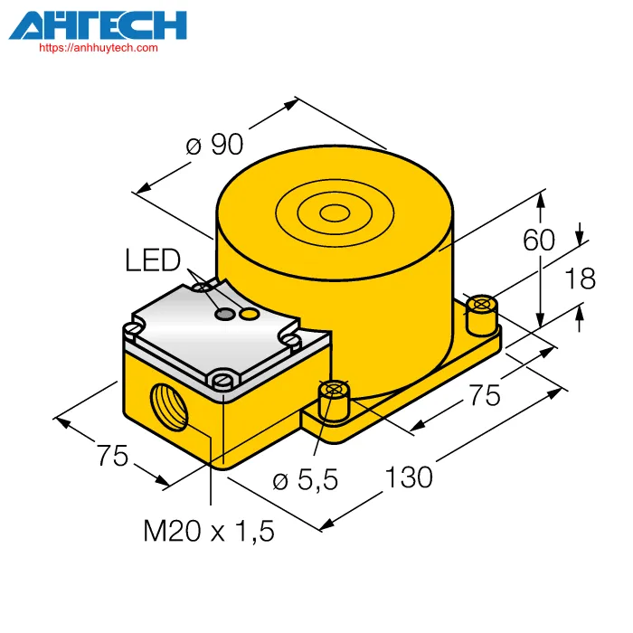 Cảm biến cảm ứng Turck ni60-k90sr-vn4x2