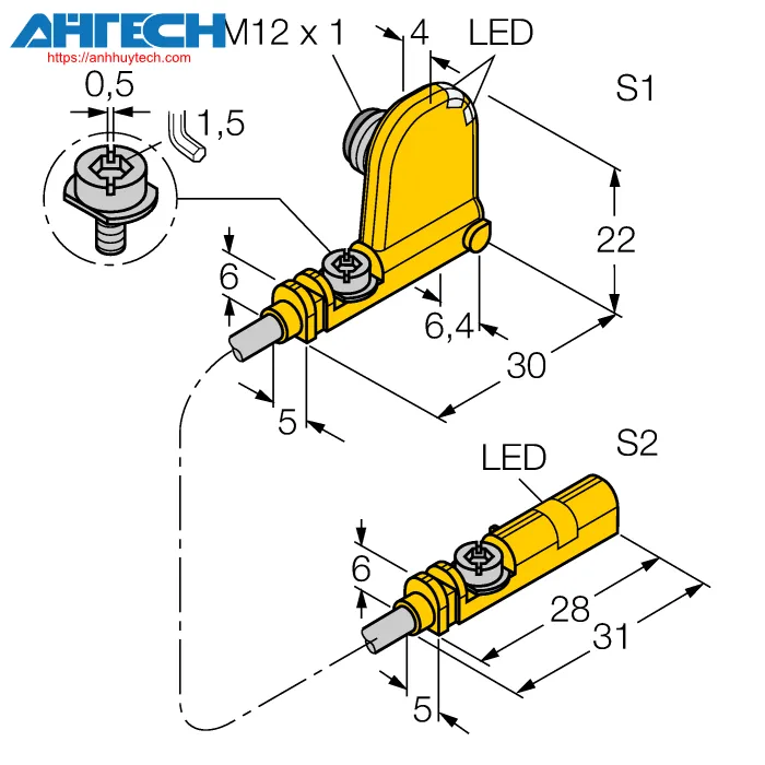 Cảm biến từ Turck bim-unt-01-unt-2ap6x3-h1141