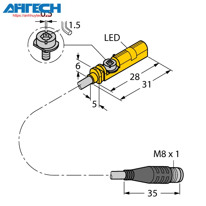 Cảm biến từ Turck bim-unt-an6x-03-psg3s