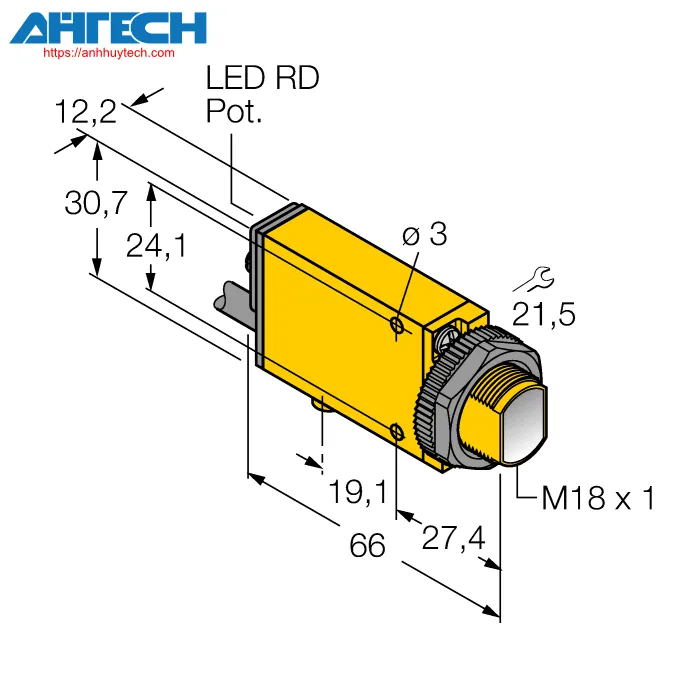 Photoelectric Sensor Turck miad9lvag