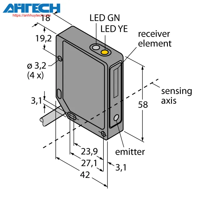 Cảm biến quang Turck qmt42vn6ff1000