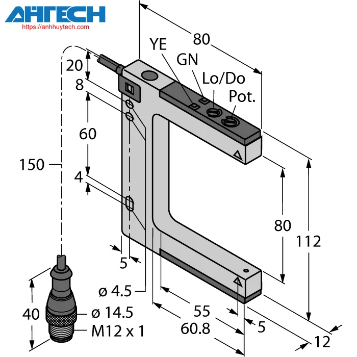Photoelectric Sensor Turck slm80b6qpma