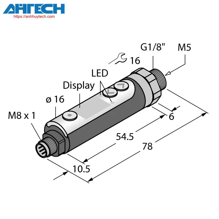 Pressure Sensor Turck pk012r-p13-2up8x-v1141